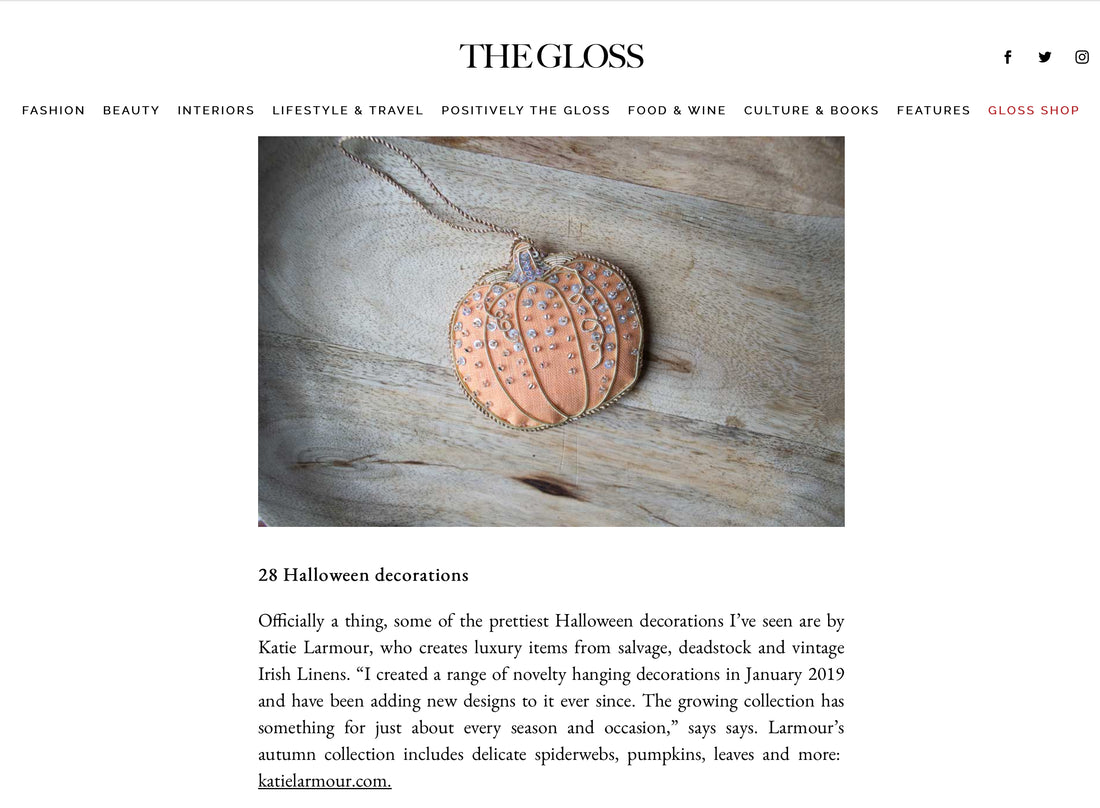 Featured in The Gloss Magazine, October 2021