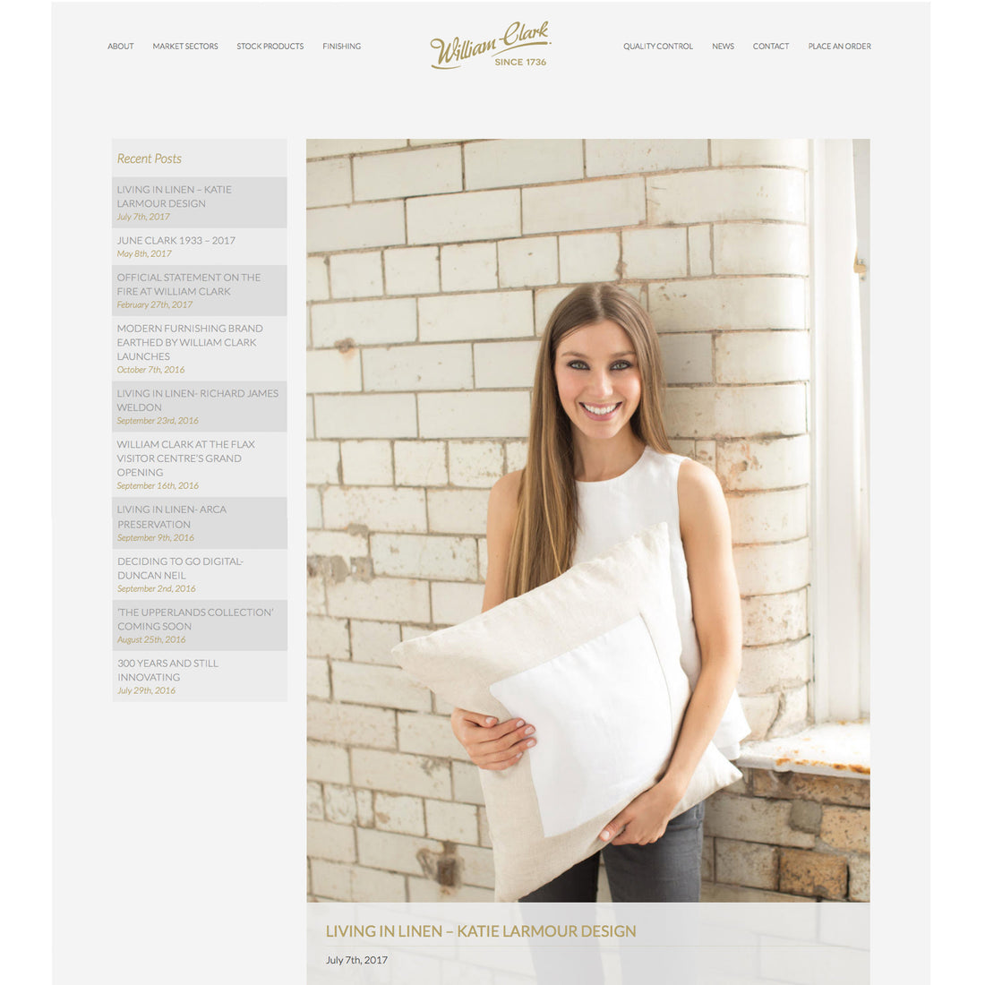 WILLIAM CLARK MILL - LIVING IN LINEN INTERVIEW