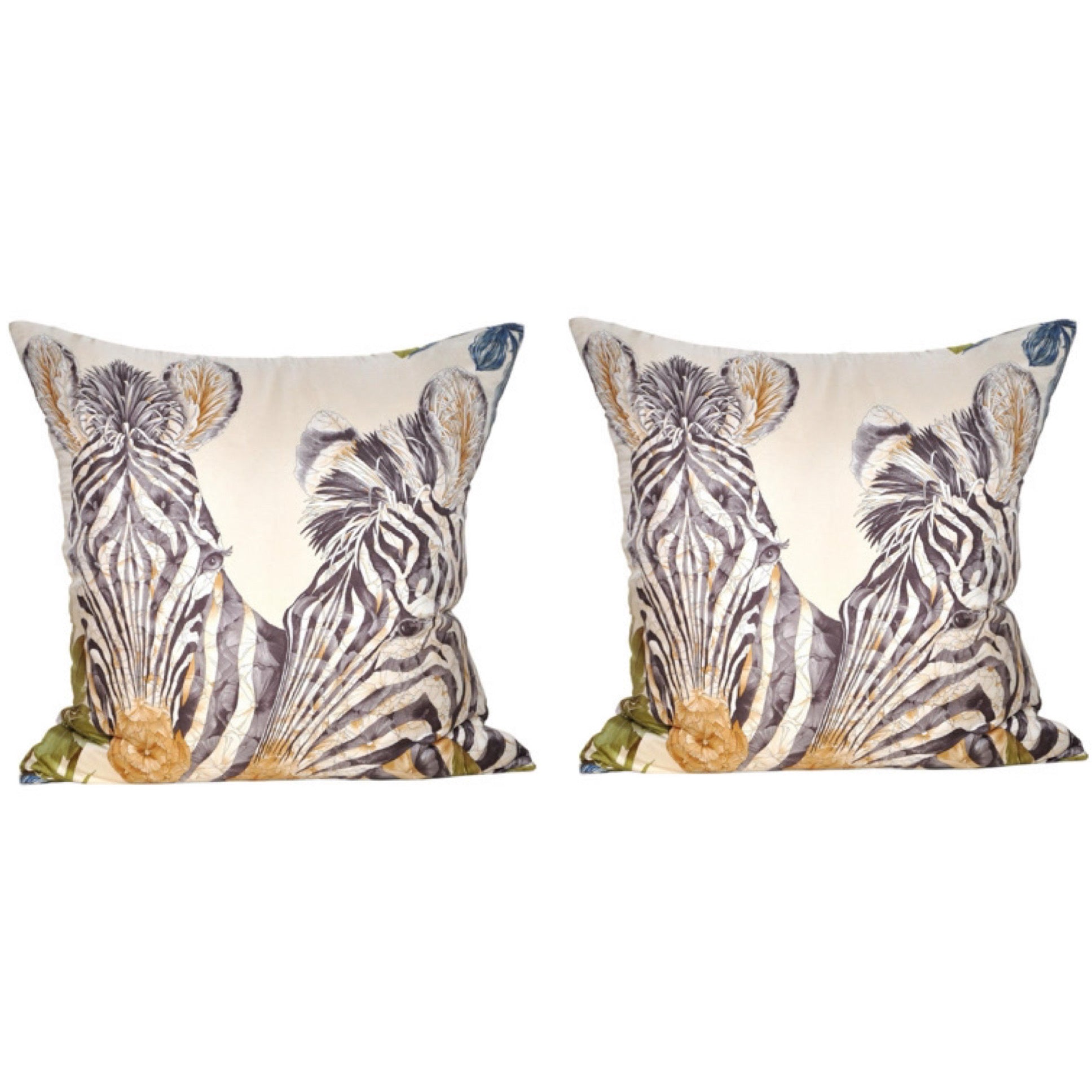 Vintage Silk Scarf & Irish Linen Cushions (2 available)