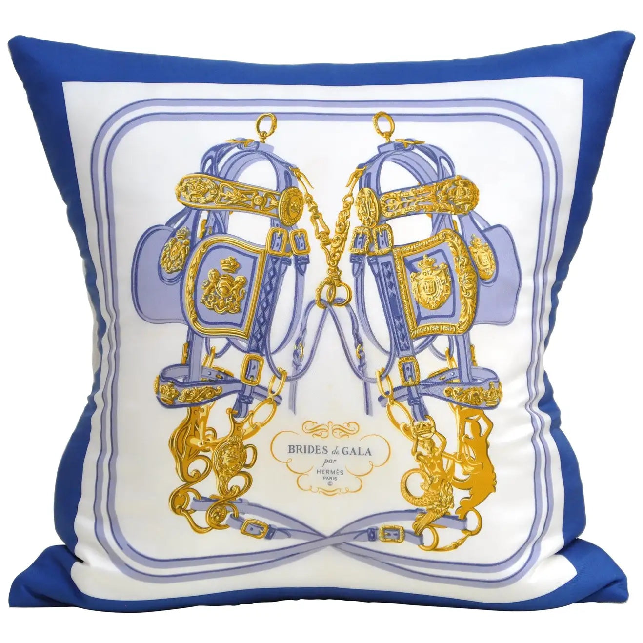 Vintage Hermes Silk Scarf & Irish Linen Cushion