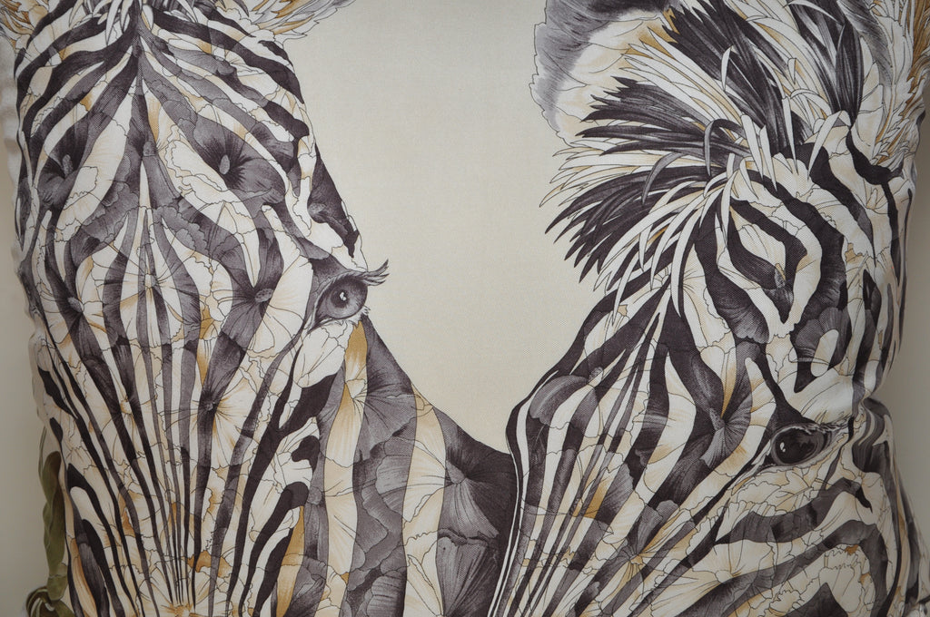 Vintage Salvatore Silk Scarf & Irish Linen Cushion