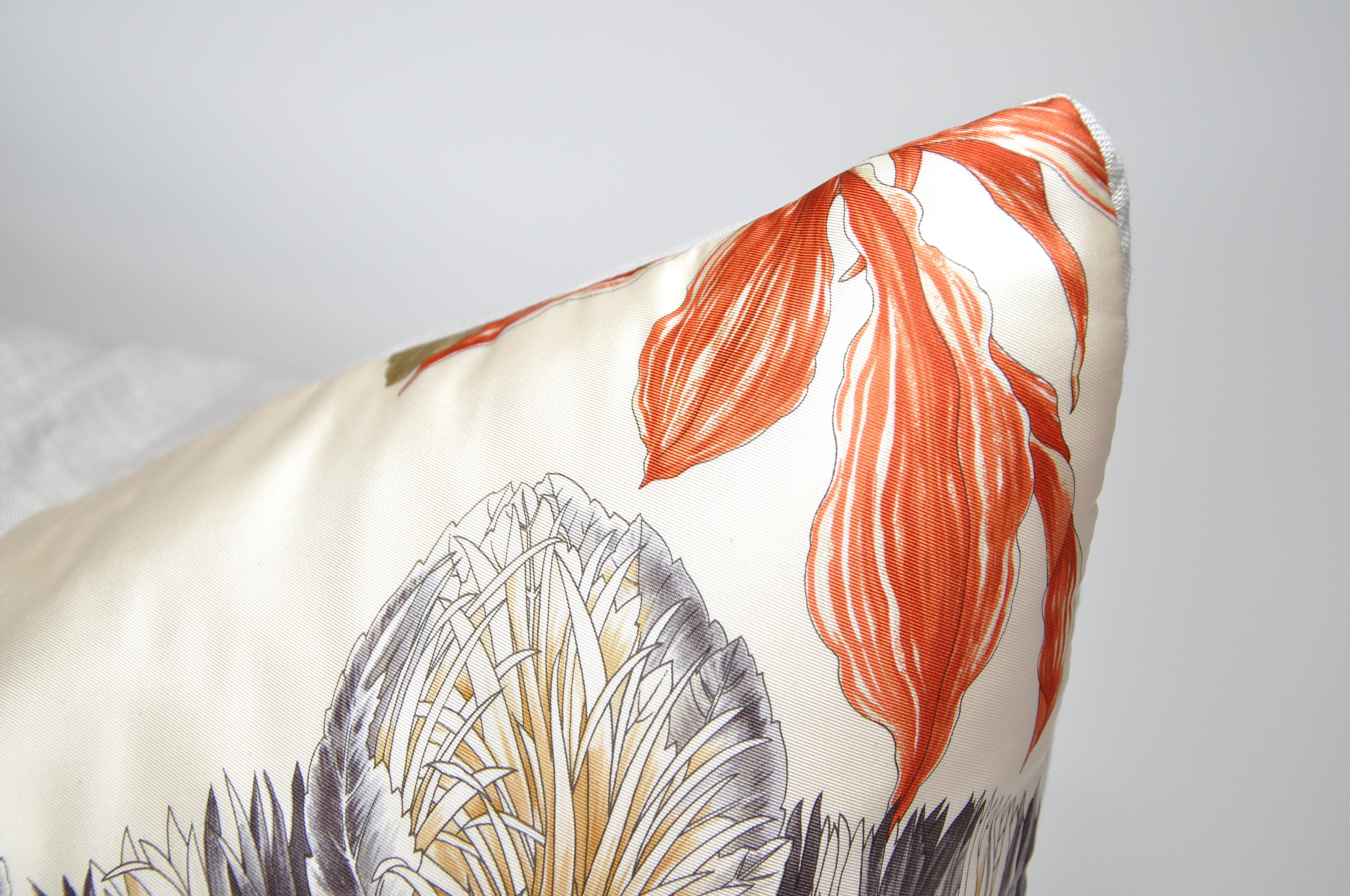 Vintage Salvatore Silk Scarf & Irish Linen Cushion