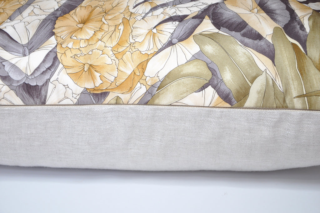 Vintage Salvatore Silk Scarf & Irish Linen Cushion