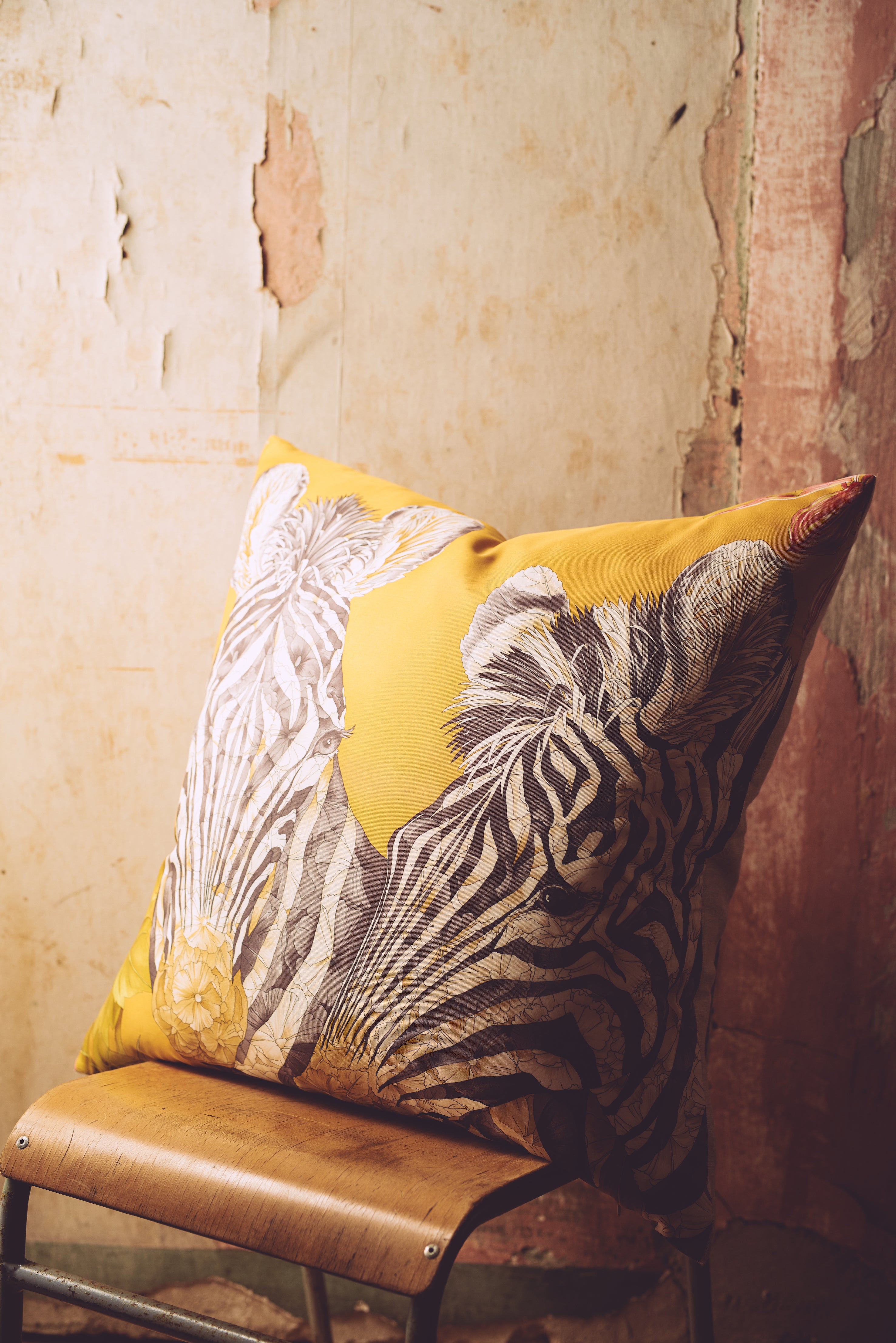 Vintage Salvatore Silk Scarf & Irish Linen Cushion