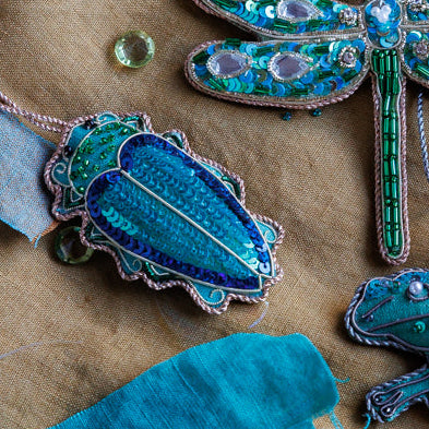 Jewel Beetle in vintage emerald green