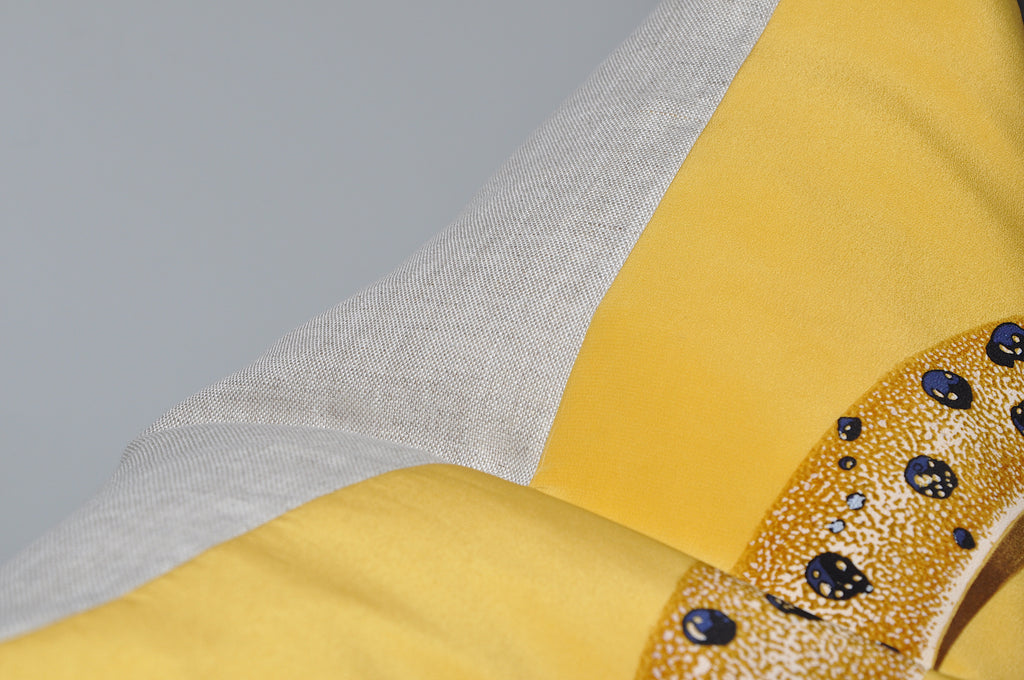 Pair of Vintage Cartier Silk Scarf & Irish Linen Cushions