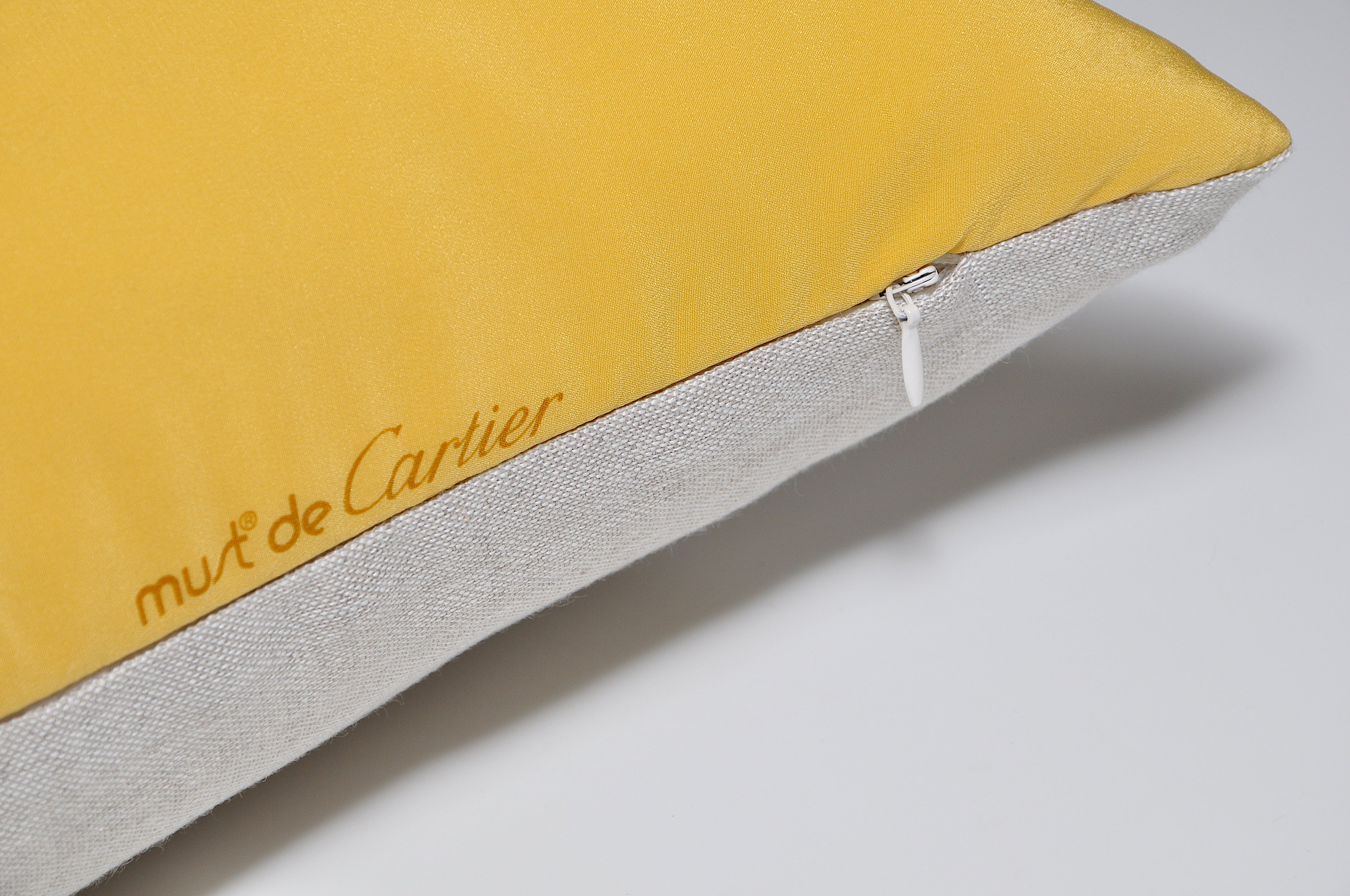 Pair of Vintage Cartier Silk Scarf & Irish Linen Cushions