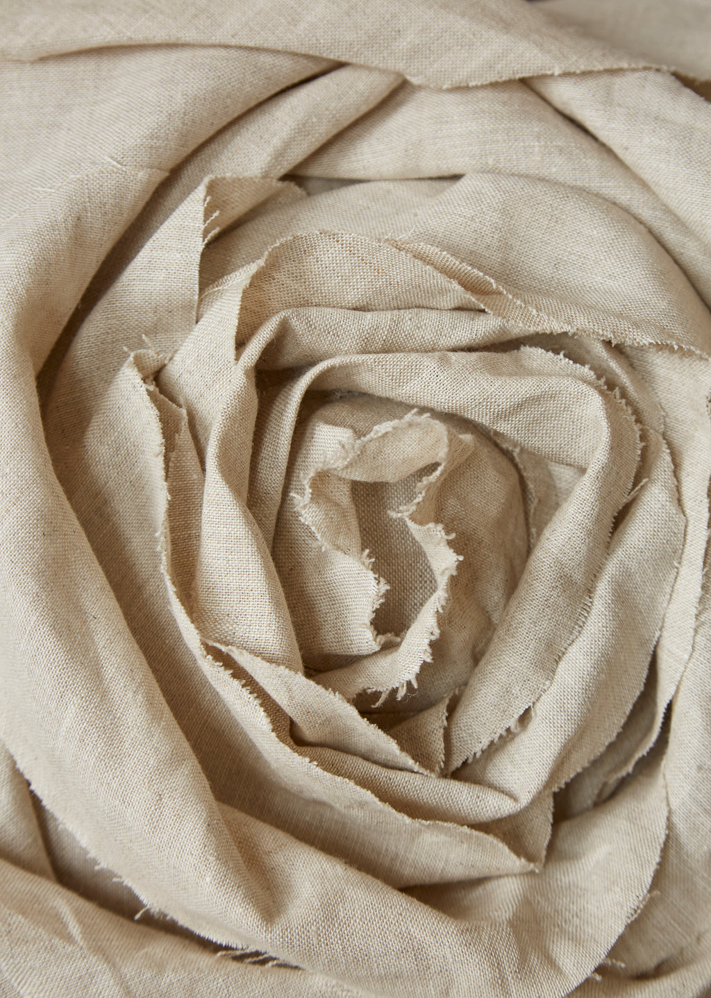Sculpted Rose Cushion in Irish Linen