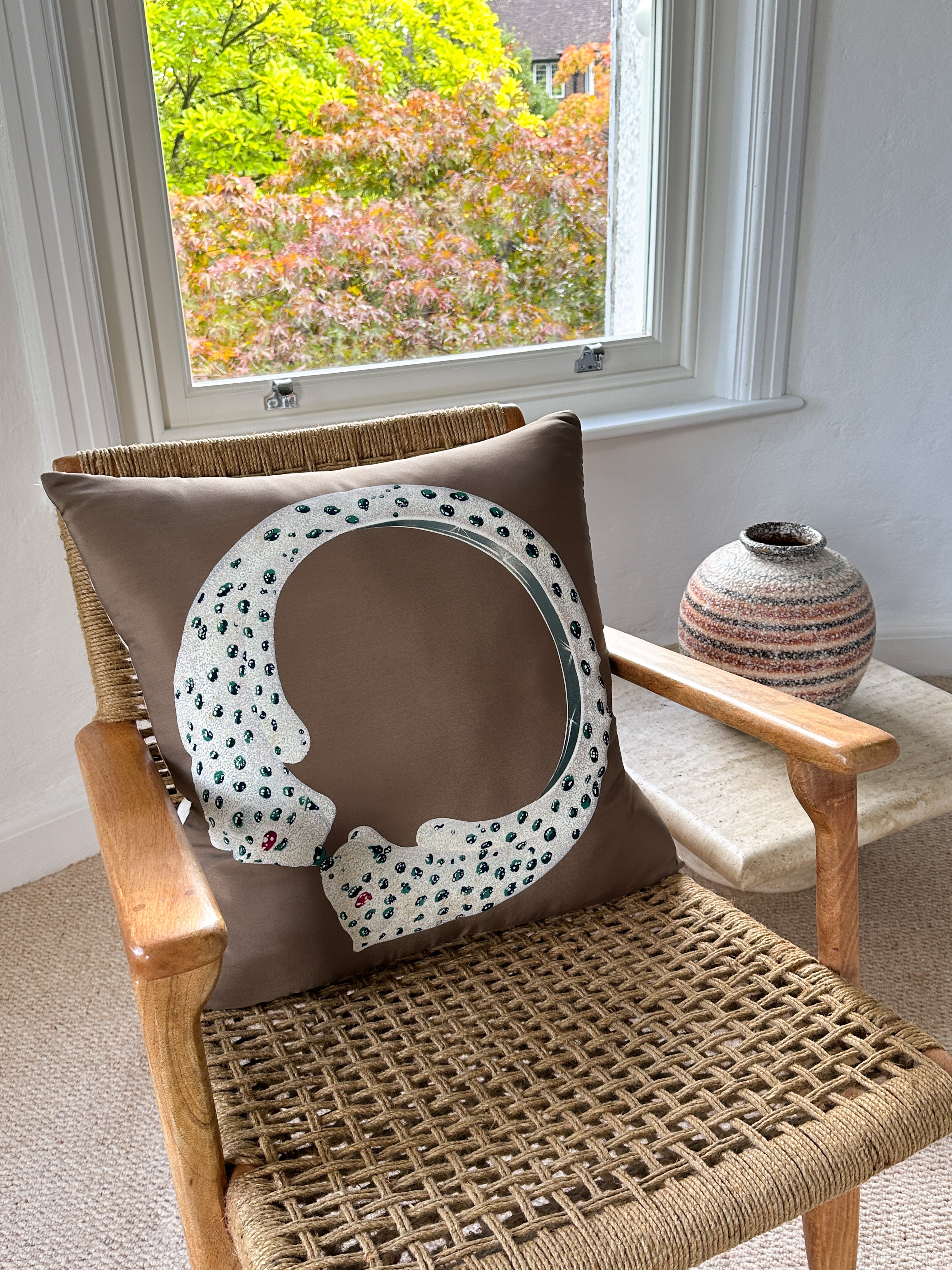 Vintage Cartier Silk Scarf & Irish Linen Cushion