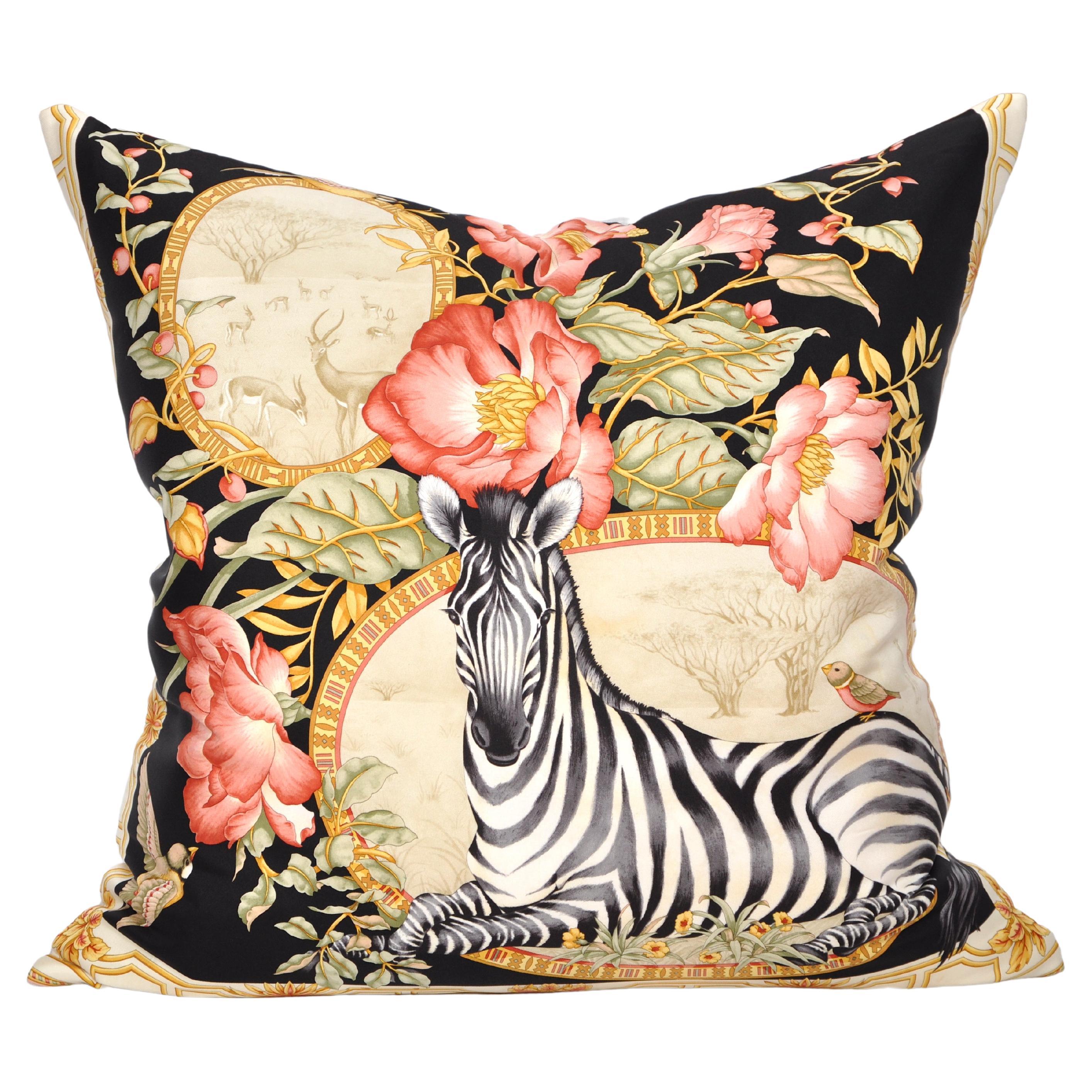 Vintage Salvatore Silk Scarf & Irish Linen Cushion