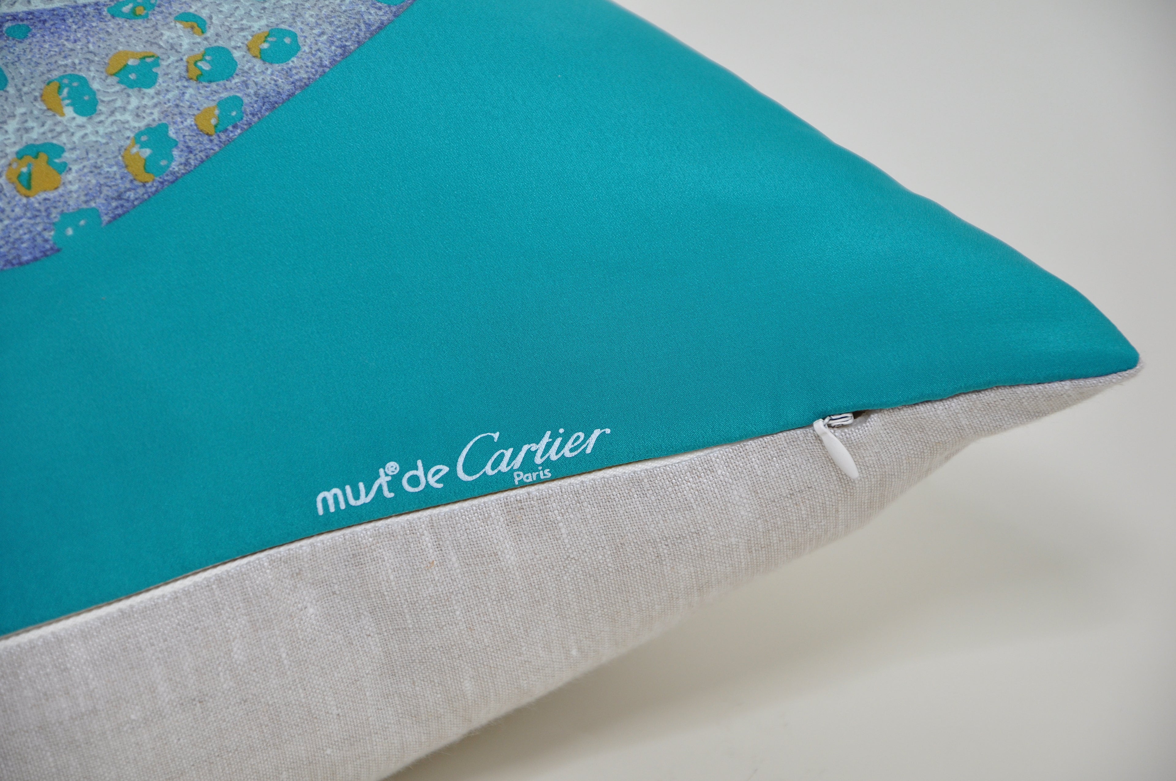 Vintage Cartier Silk Scarf & Irish Linen Cushion