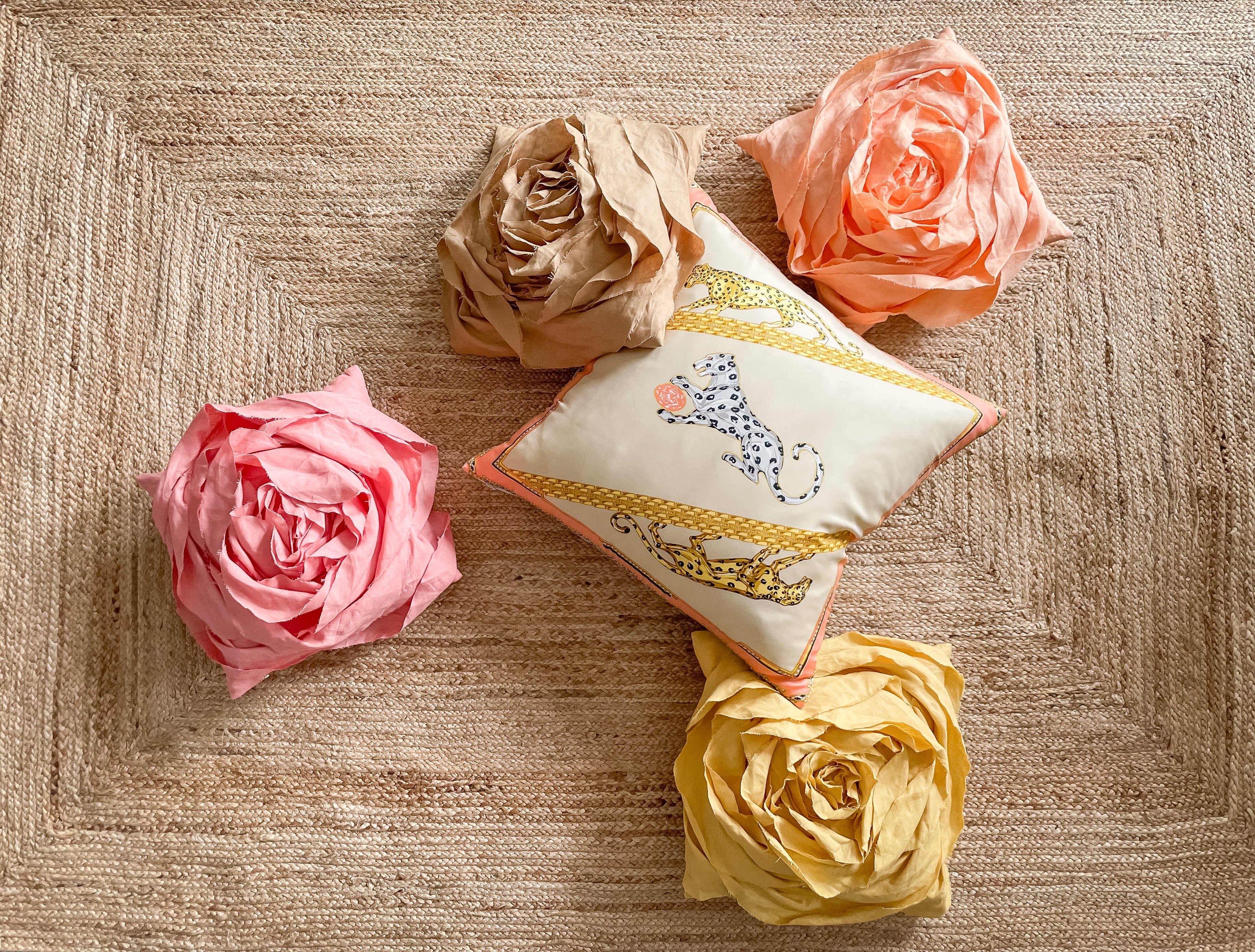 Vintage Cartier Silk Scarf & Irish Linen Cushion