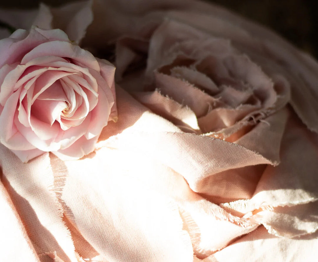Sculpted Rose Cushion in Irish Linen