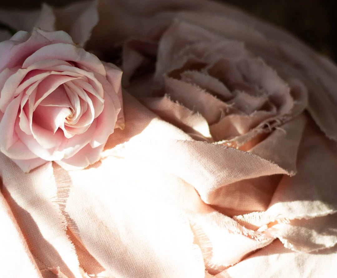 Sculpted Rose Cushion in Irish Linen