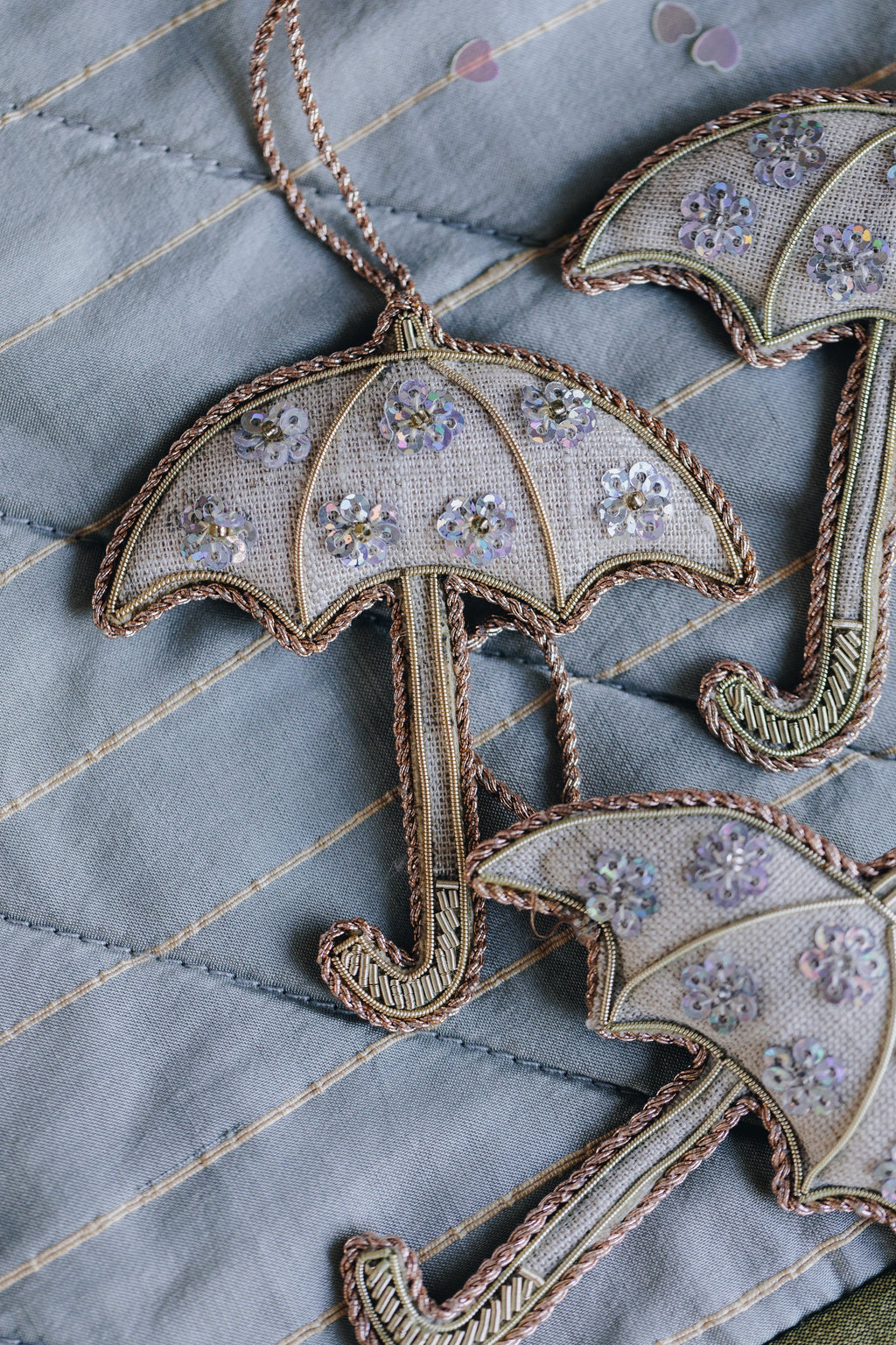 Umbrella in recycled linen