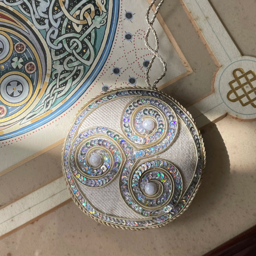 Celtic Triple Spiral Bauble