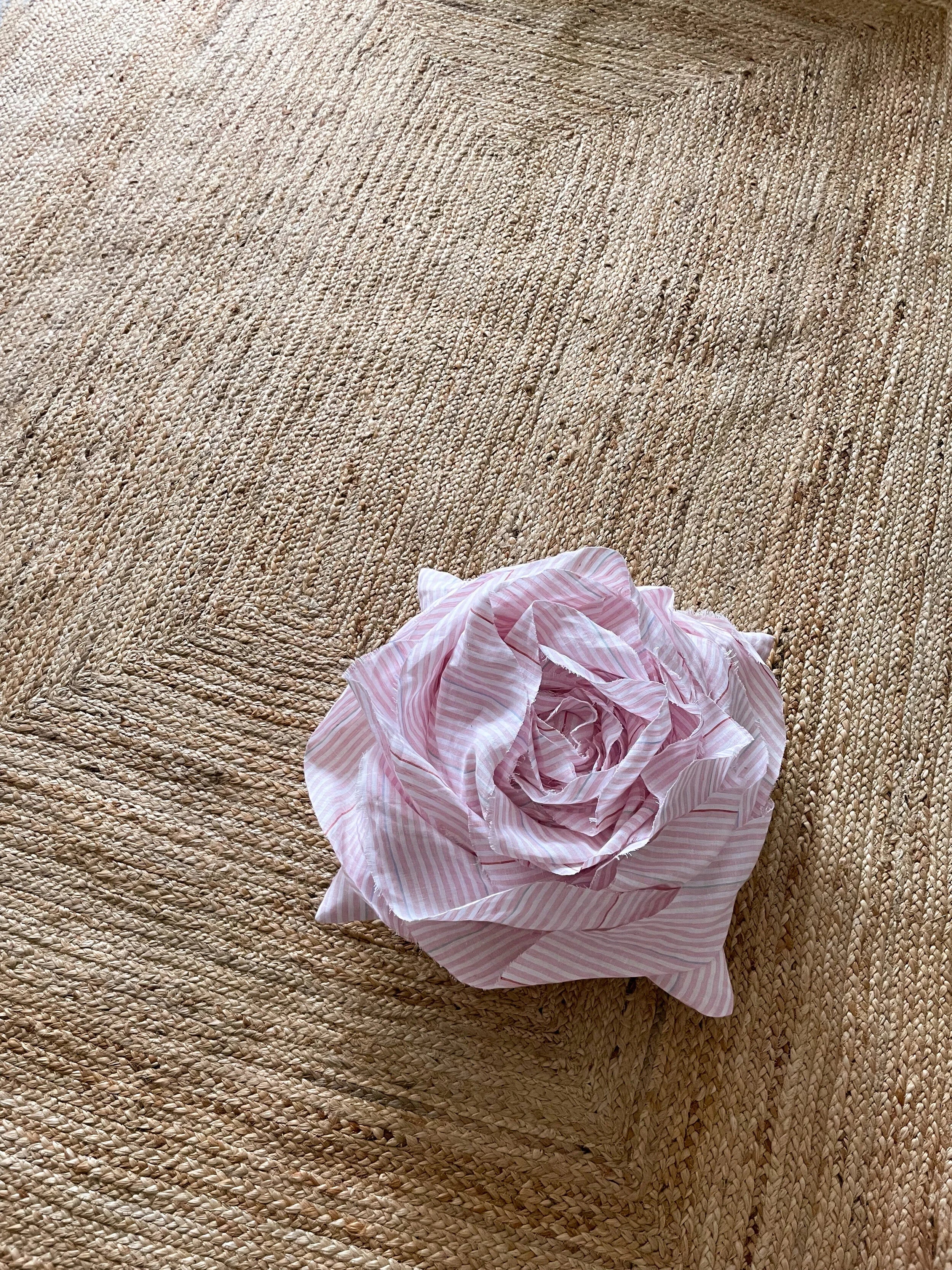 Rose Cushion - limited edition in 'Candy Stripe'