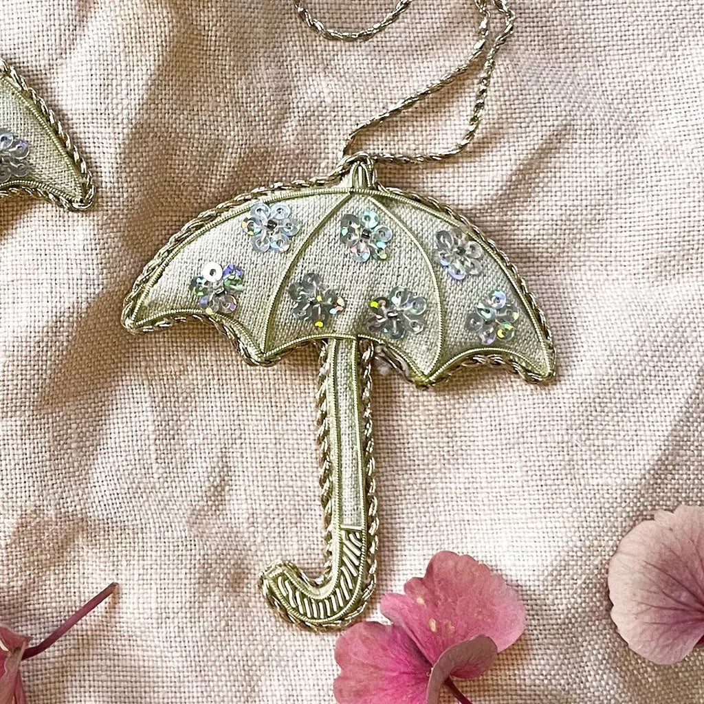 Umbrella in recycled linen