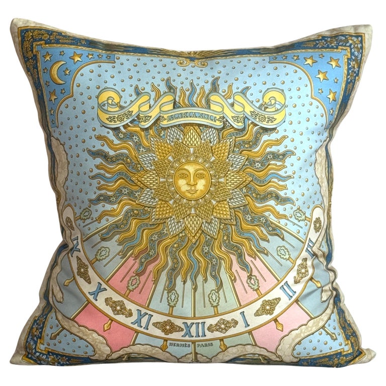 Vintage Hermes Silk Scarf & Irish Linen Cushion