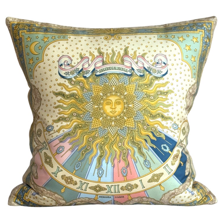 Vintage Hermes Silk Scarf & Irish Linen Cushion