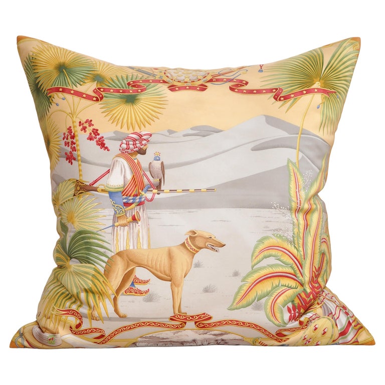 Vintage Salvatore Silk Scarf & Irish Linen Cushion