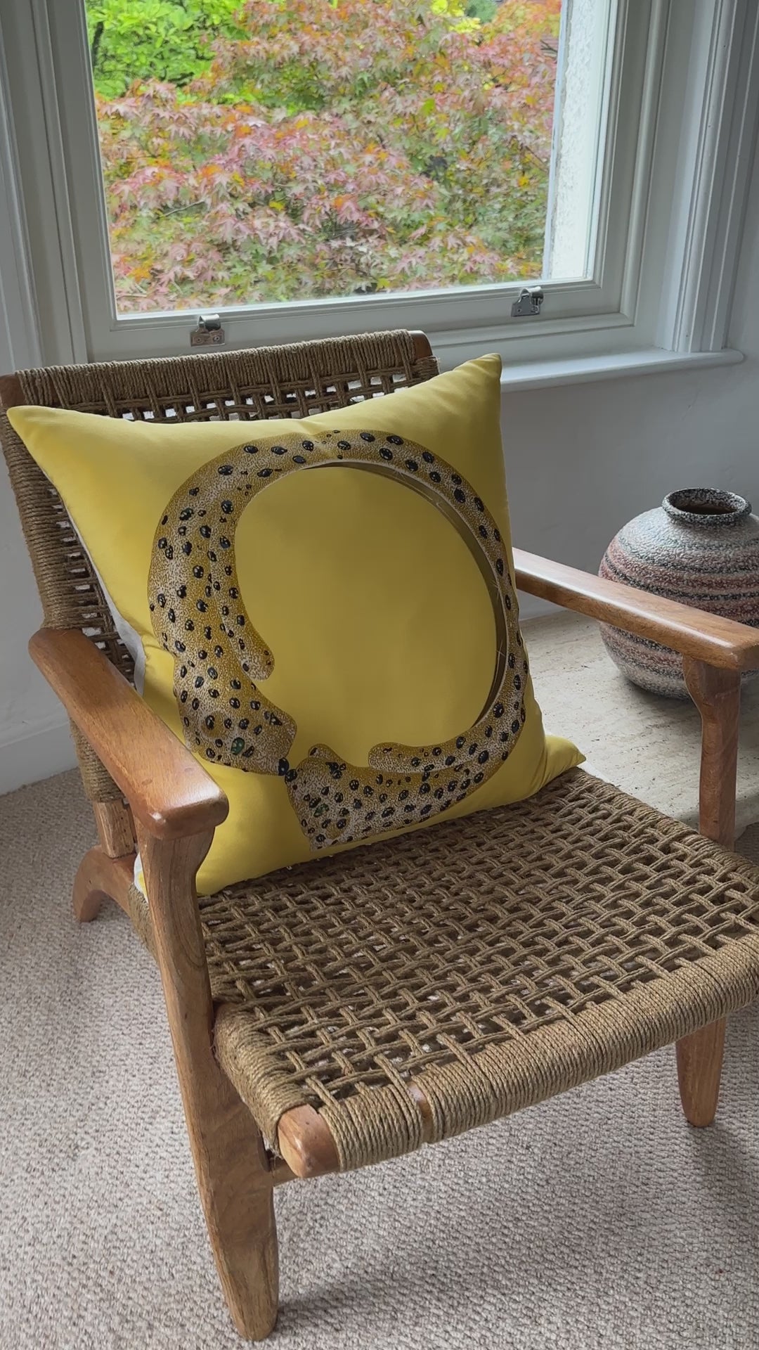 Pair of Vintage Cartier Silk Scarf & Irish Linen Cushions