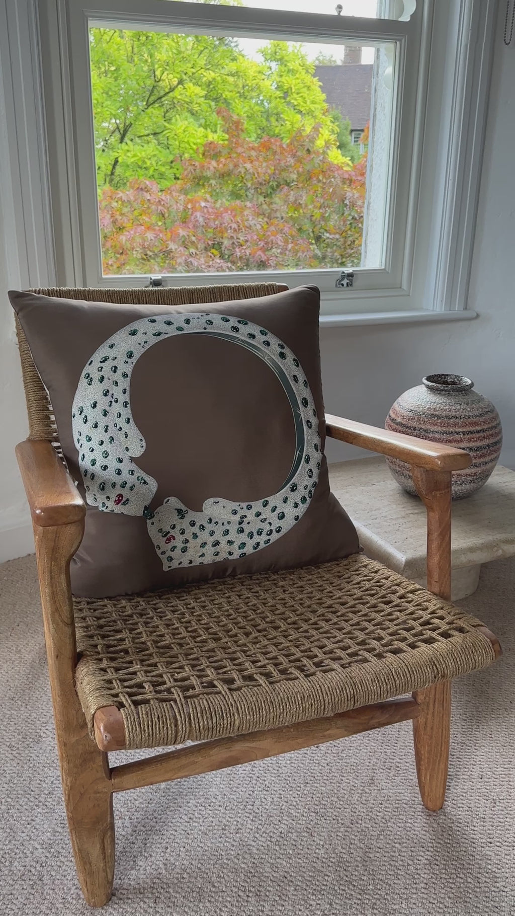 Vintage Cartier Silk Scarf & Irish Linen Cushion