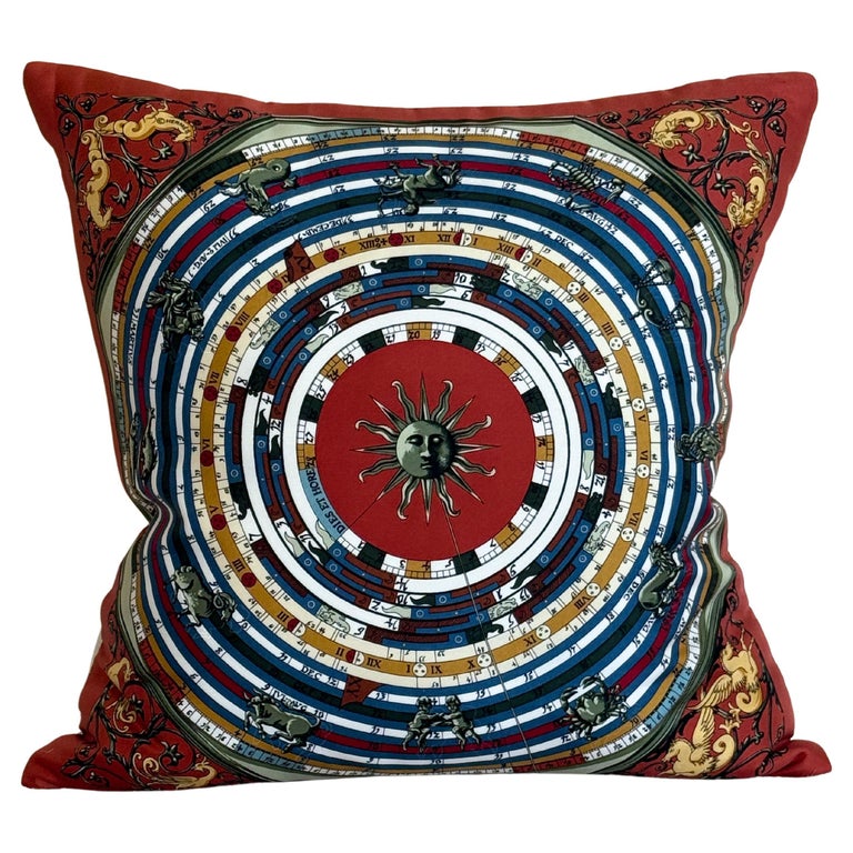 Vintage Hermes Silk Scarf & Irish Linen Cushion